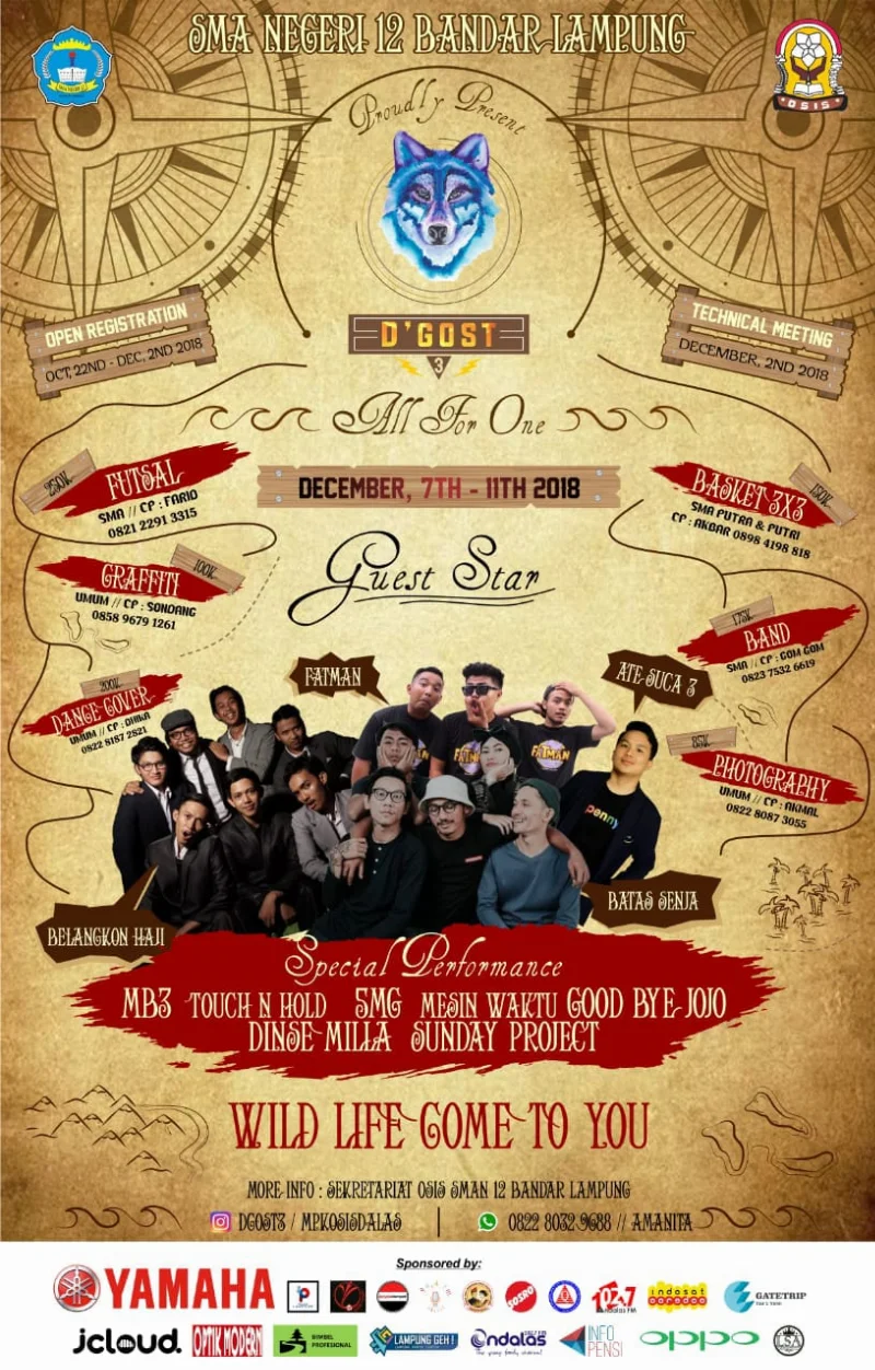 Poster SMAN 12 BANDAR LAMPUNG - D'GOST 3
