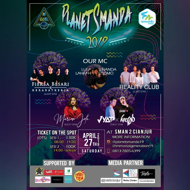 Poster SMAN 2 Cianjur - Planet Smanda 2019