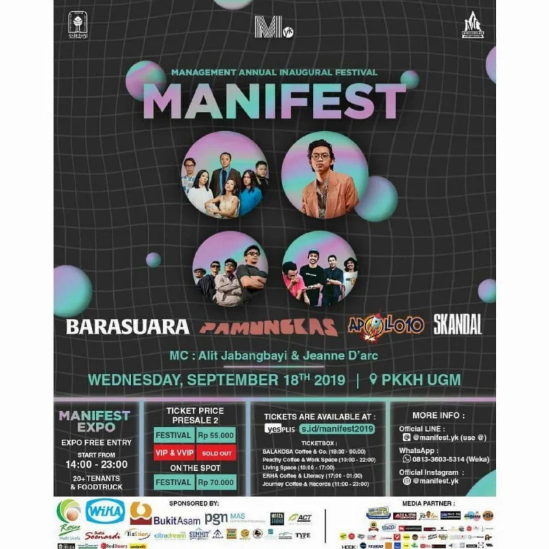 Poster HMJM Management Community FE UII Yogyakarta - MANIFEST 2019