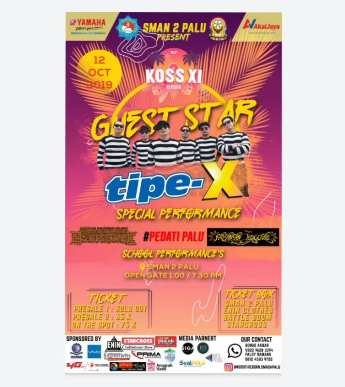 Poster SMAN 2 Palu - Kolaborasi Seni Smada XI Reborn