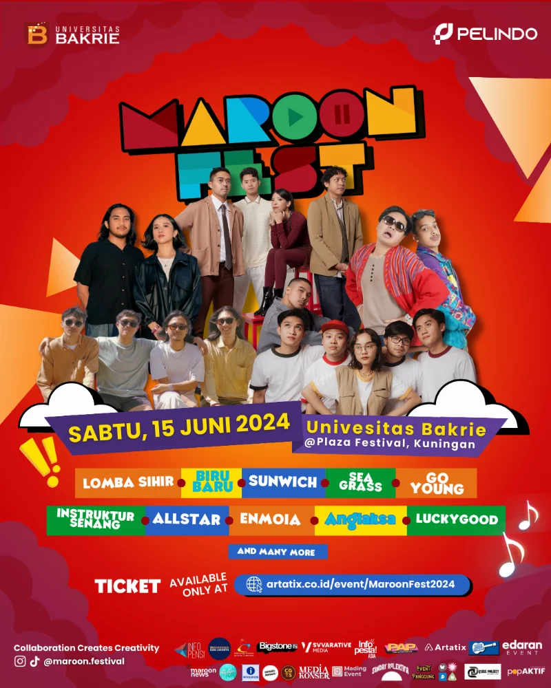 Poster Universitas Bakrie - Maroon Fest 2024