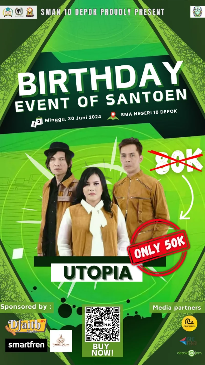 Poster HUT SMAN 10 Depok SANTEON - SMAN 10 Depok