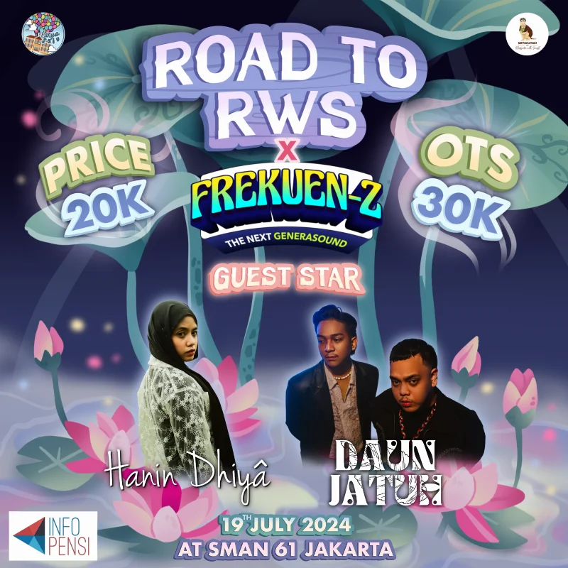 Poster Road To Pensi RWS 2024 - SMAN 61 Jakarta x FrekuenZ