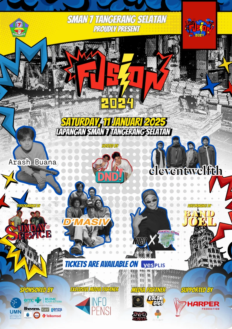 Poster SMAN 7 Tangerang Selatan - FUSION 2025
