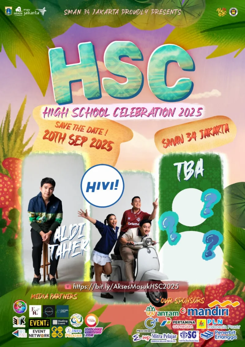 Poster SMAN 34 Jakarta - Highschool Celebration