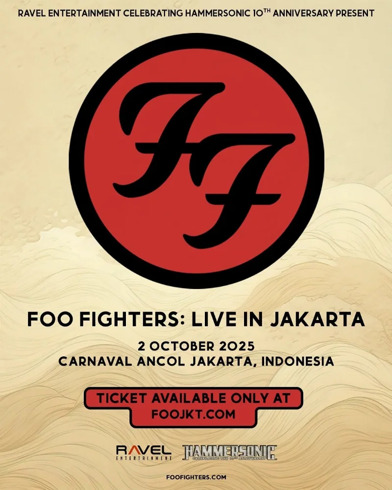Poster Foo Fighters live In Jakarta 2025