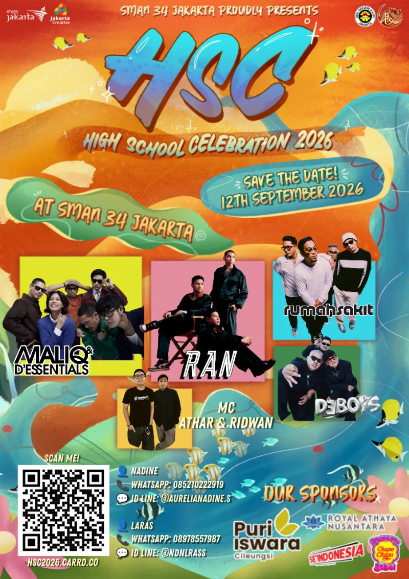 Poster SMAN 34 Jakarta - HSC 2026