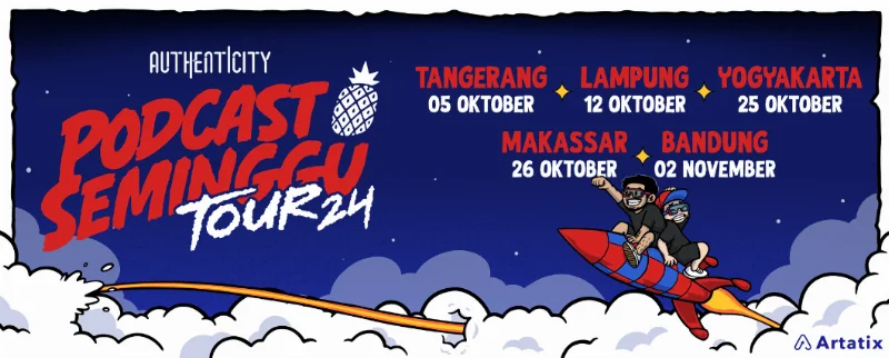 Poster Podcast Seminggu Tour (Makassar)