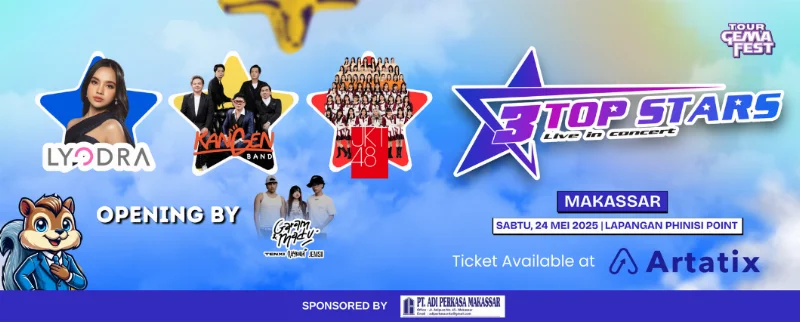 Poster 3 Top Star Makassar Tour Gema Fest
