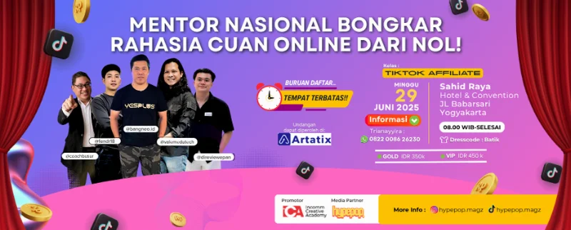 Poster Mentor Nasional Bongkar Rahasia Cuan Online dari Nol!