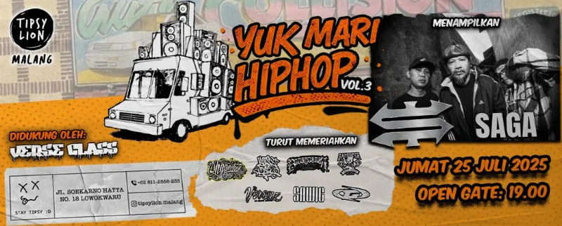Poster YUK MARI HIPHOP VOL.3 - Malang