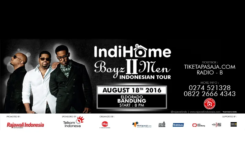 Poster BOYZ II MEN INDONESIAN TOUR ( BANDUNG )