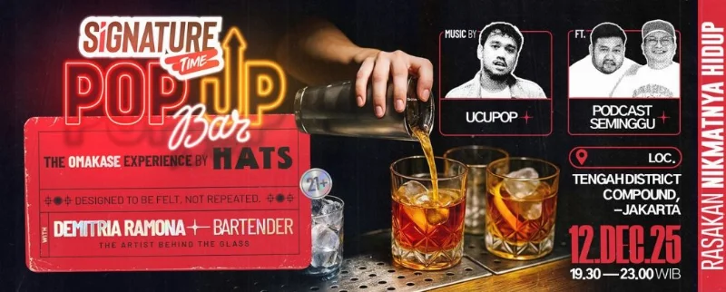 Poster SIGNATURE TIME POP UP BAR