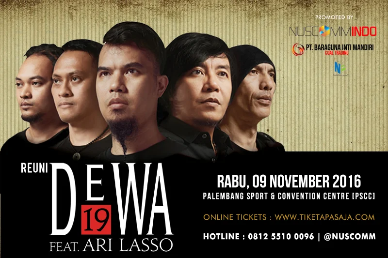 Poster Dejavu Concert Reuni Dewa 19 feat Ari Lasso