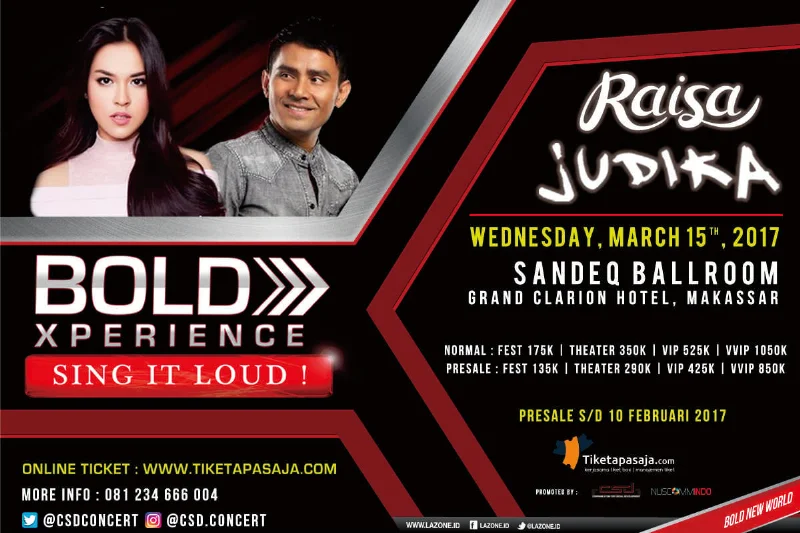 Poster BOLD XPERIENCE SING IT LOUD
