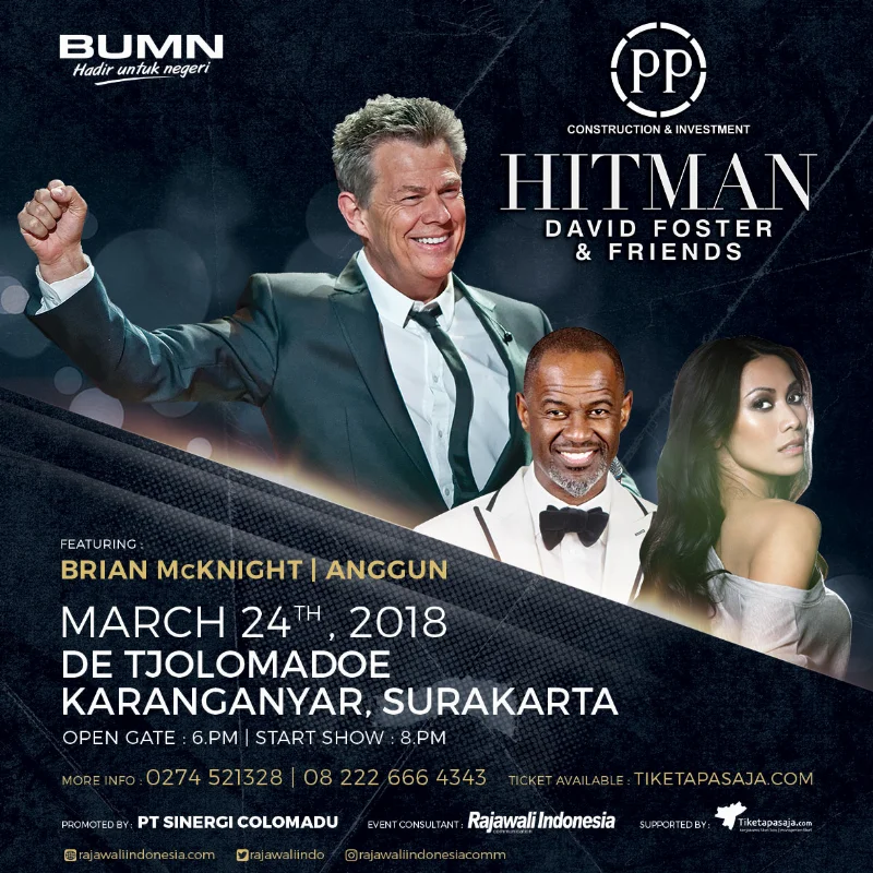 Poster HITMAN - DAVID FOSTER & FRIENDS (COLOMADU-KARANGANYAR )
