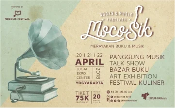 Poster MOCOSIK FESTIVAL 2018 “FESTIVAL BUKU DAN MUSIK”