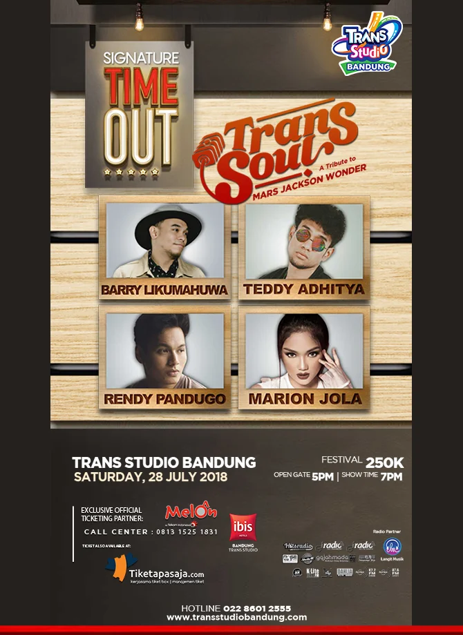 Poster TRANS SOUL “ATRIBUTE TO BRUNO MARS, MICHAEL JACKSON AND STEVIE WONDER”