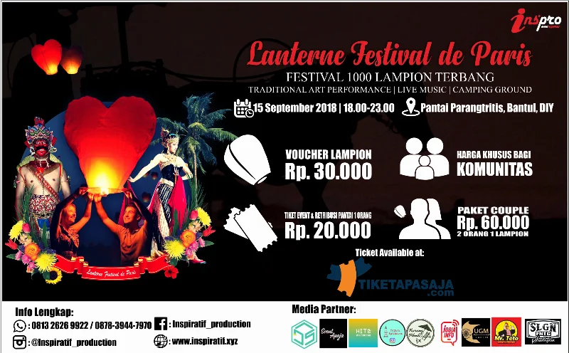 Poster Lanterne Festival de Paris (Festival 1000 Lampion Terbang)