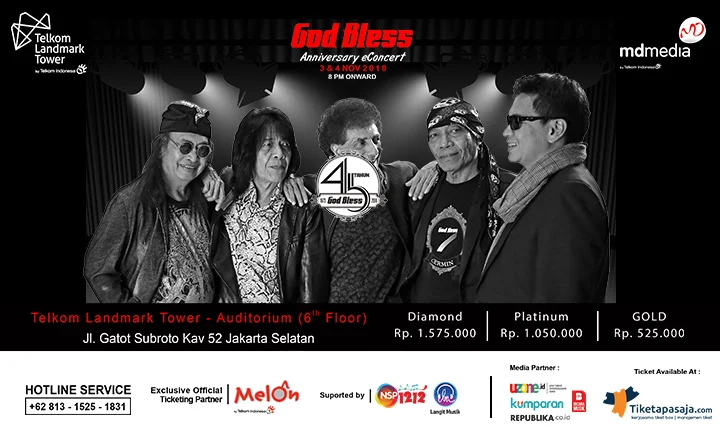 Poster Konser God Bless 45 tahun Anniversary Concert