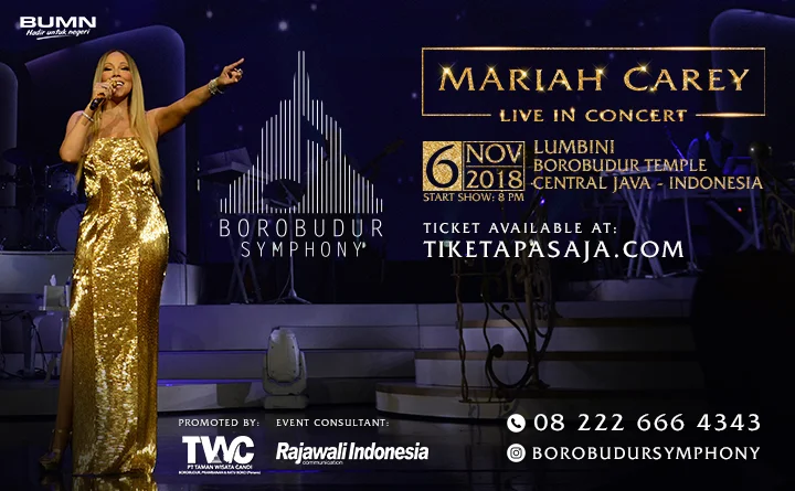 Poster BOROBUDUR SYMPHONY MARIAH CAREY LIVE IN CONCERT 2018