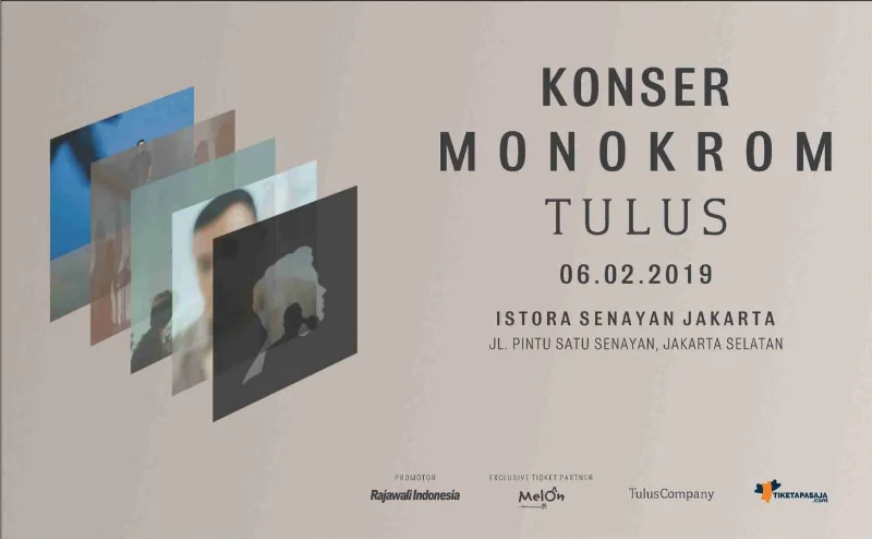 Poster TULUS MONOKROM JAKARTA