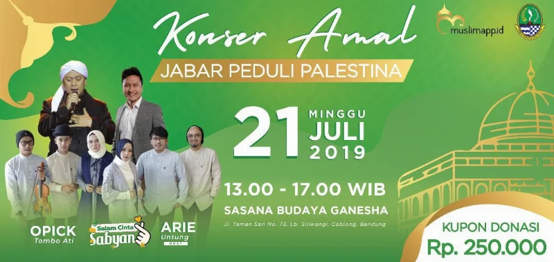 Poster Konser Amal Jabar Peduli Palestina