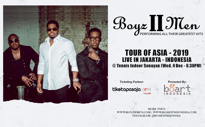 Poster BOYZ II MEN Asia Tour Live In Jakarta 2019