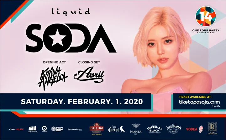 Poster ANNIVERSARY LIQUID 14TH DJ SODA