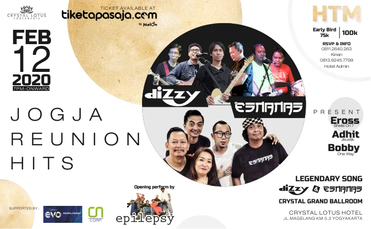 Poster JOGJA REUNION HITS "Legendary Song Dizzy & Esnanas"