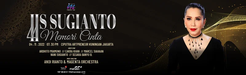 Poster KONSER MEMORY CINTA 44 TAHUN IIS SUGIANTO BERKARYA