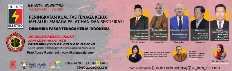 Poster Webinar Peningkatan Kualitas Tenaga Kerja melalui Lembaga Pelatihan dan Sertifikasi