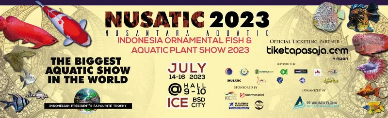Poster Nusatic 2023 - Indonesia Ornamental Fish & Aquatic Plant Show 2023