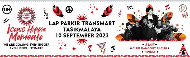 Poster NOW PLAYING FESTIVAL - ICONIC HIPPIE MOMENTO TASIKMALAYA