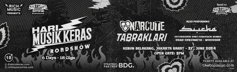 Poster DistorsiKERAS Gigs Jakarta Barat