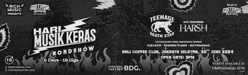 Poster DistorsiKERAS Gigs Jakarta Selatan