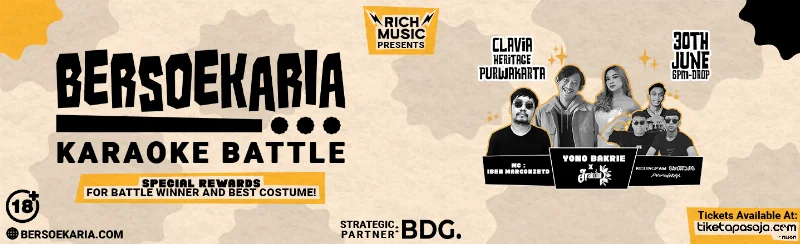 Poster Bersoekaria - Clavia Heritage Cafe - Purwakarta