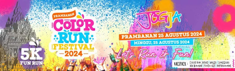 Poster PRAMBANAN COLOR RUN FESTIVAL 2024