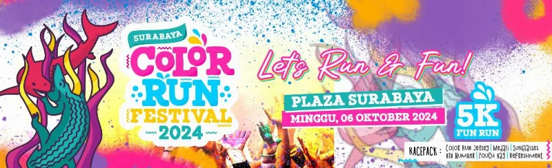 Poster SURABAYA COLOR RUN FESTIVAL 2024