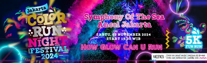Poster JAKARTA COLOR RUN NIGHT FESTIVAL 2024