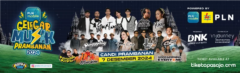 Poster PLN MOBILE GELEGAR MUSIK PRAMBANAN 2024