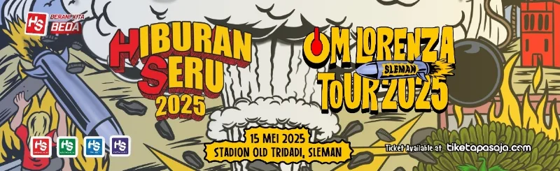 Poster HIBURAN SERU TOUR OM LORENZA 2025 SLEMAN