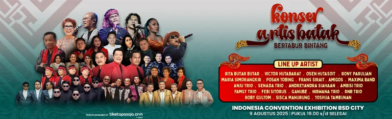 Poster KONSER ARTIS BATAK BERTABUR BINTANG