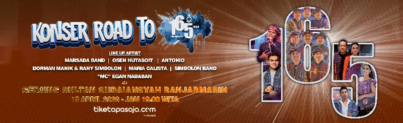 Poster KONSER ROAD TO 165 BANJARMASIN