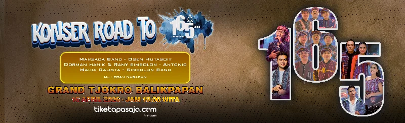 Poster KONSER ROAD TO 165 BALIKPAPAN