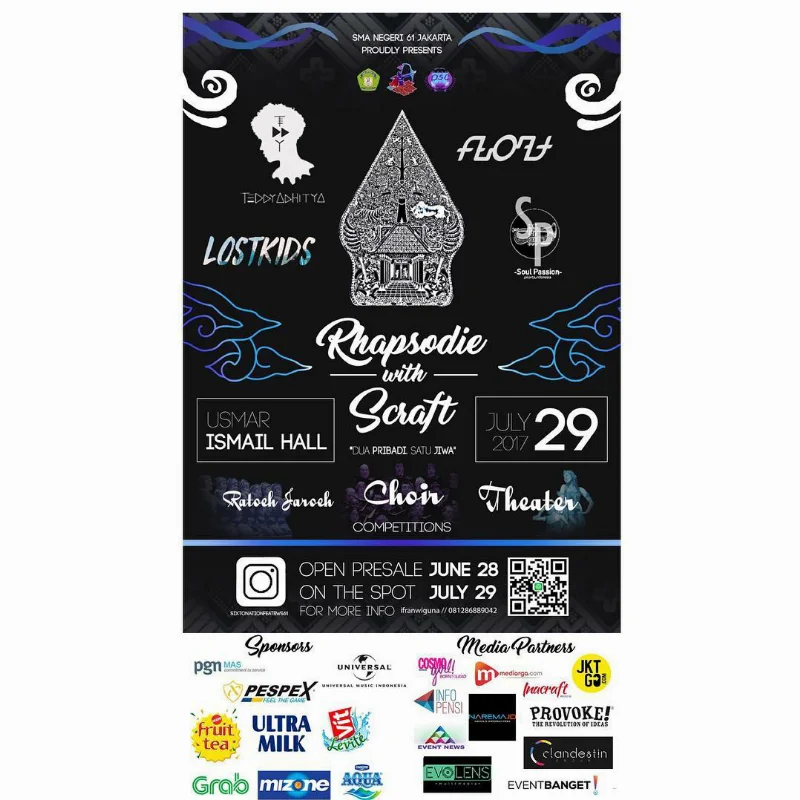 Poster SMAN 61 JAKARTA - RHAPSHODIE WITH SCRAFT
