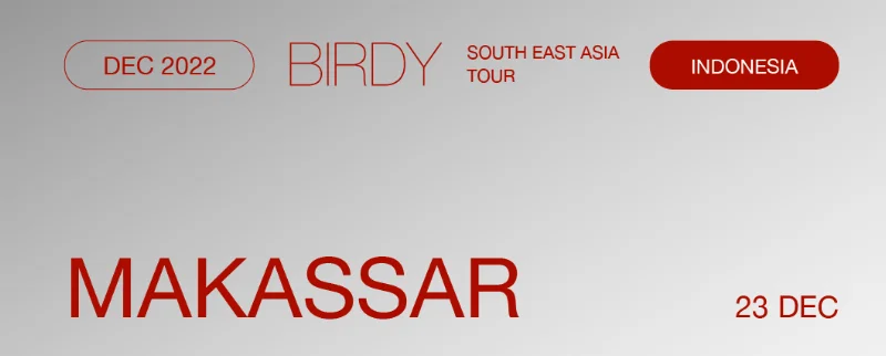 Poster Birdy Tour Indonesia - Makassar