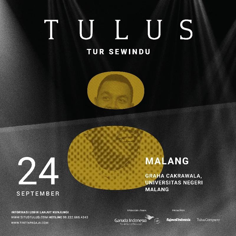 Poster Tur Sewindu TULUS Malang