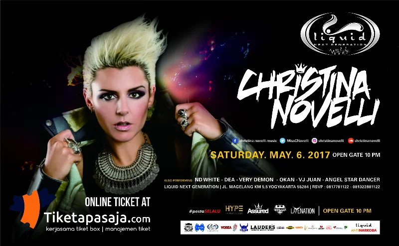 Poster CHRISTINA NOVELLI | LIQUID CLUB YOGYAKARTA