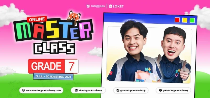 Poster Math Masterclass Online Kelas 7 SMP Semester Ganjil 2026/27